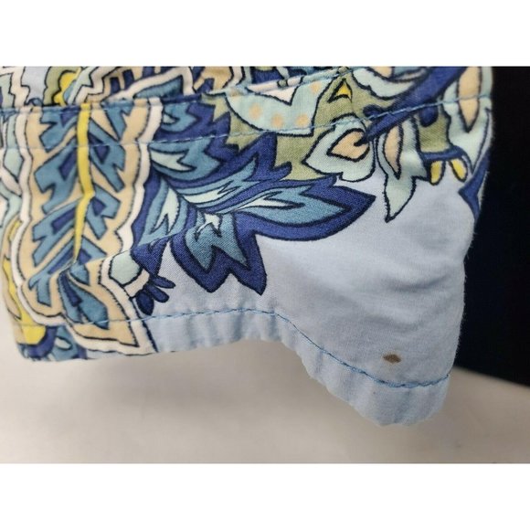 Charter Club Button Front Shirt Womens Size 4P Blue Paisley Boho Long Sleeve - Picture 6 of 7